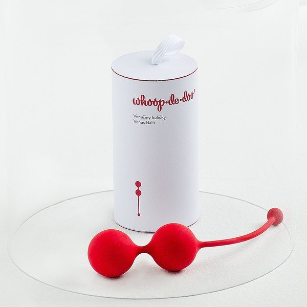 Červené designové venušiny kuličky Whoop.de.doo, 65 g-image-1