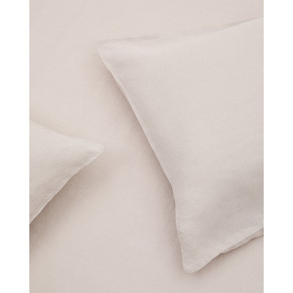 Povlečení šedobéžové na dvoulůžko/prodloužené s příměsí lnu 260x240 cm Simmel – Kave Home-image-4