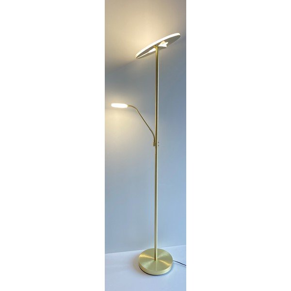 LED stmívatelná stojací lampa ve zlaté barvě (výška 180 cm) Dent – Fischer & Honsel-image-1