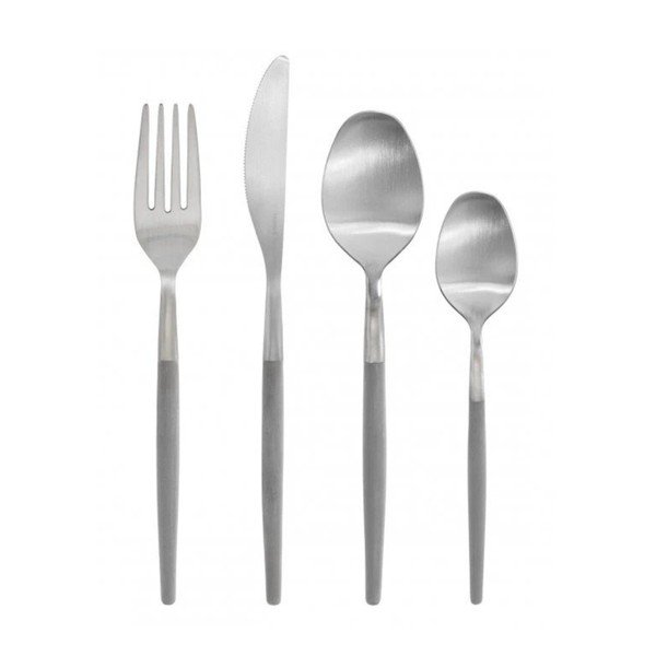 Světle šedý/ve stříbrné barvě nerezový příbor 16 ks Maxime – Blomus