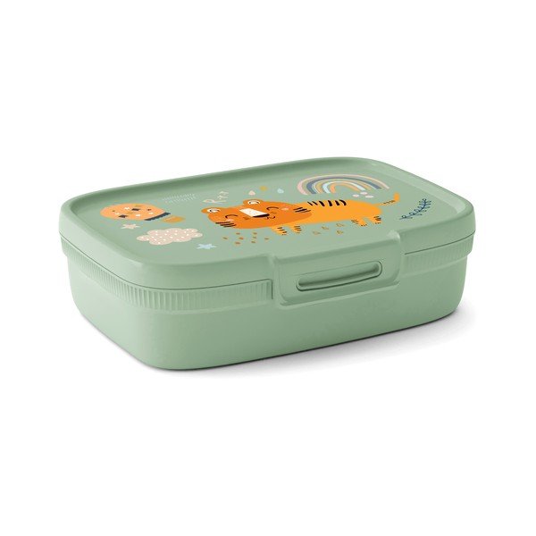 Zelený plastový dětský svačinový box – Curver