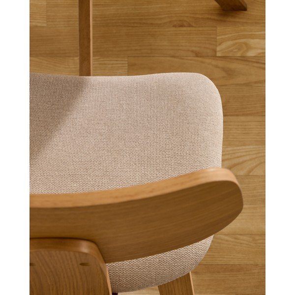 Béžová/v přírodní barvě jídelní židle v dekoru dubu Gena – Kave Home-image-4