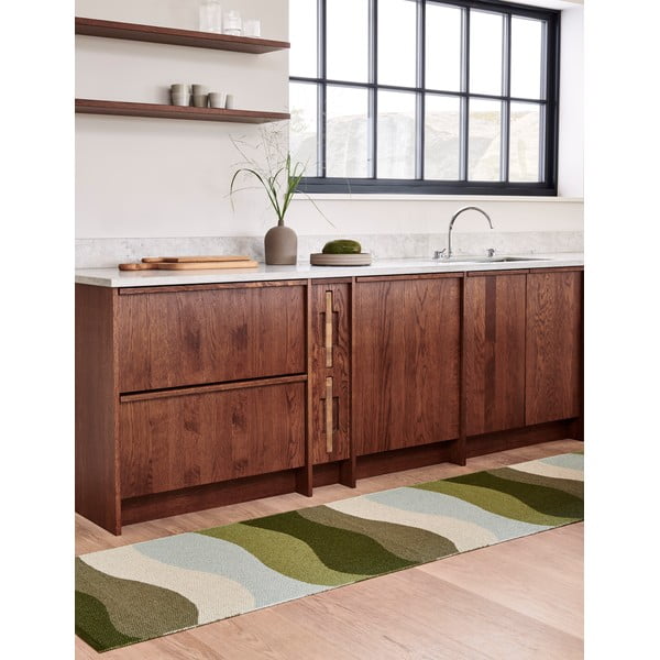 Zelený vnitřní a venkovní běhoun 70x200 cm Urvi Woods – Pappelina-image-3