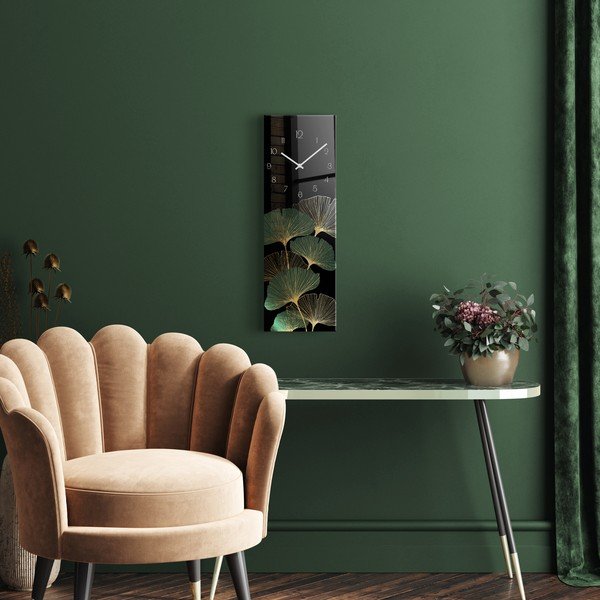 Skleněné nástěnné hodiny Gingko - Styler-image-3