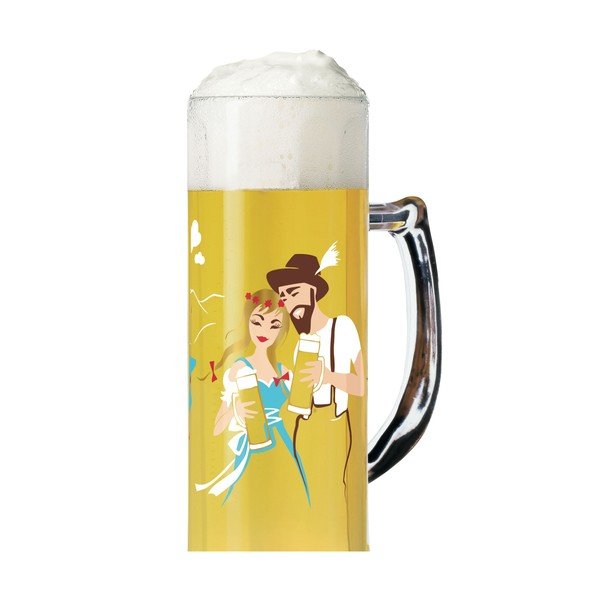 Set pivní sklenice z křišťálového skla a 5 podtácků Ritzenhoff Amdrea Arnolt, 596 ml-image-2