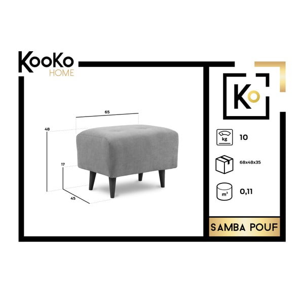 Šedá podnožka Kooko Home Samba-image-1