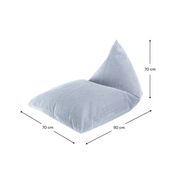 Modrý manšestrový dětský sedací vak Big Lounger – Wigiwama-image-2