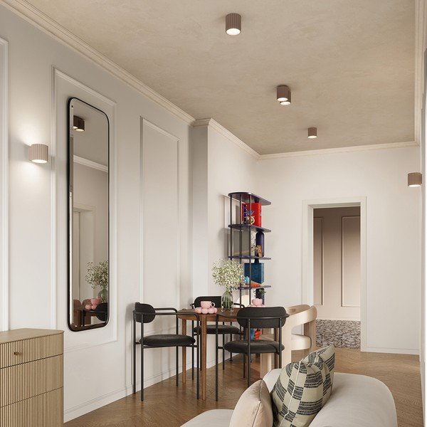 Taupe nástěnné svítidlo ø 10 cm Zora – Sollux-image-4