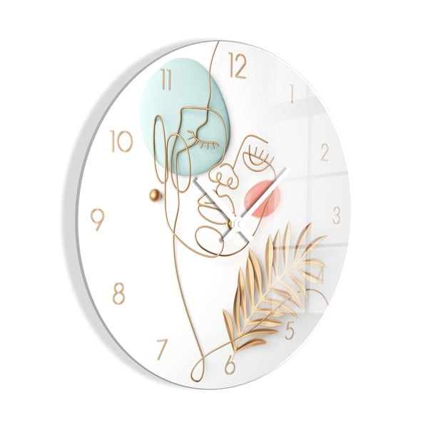 Skleněné nástěnné hodiny ø 30 cm Feminine line - Styler-image-2