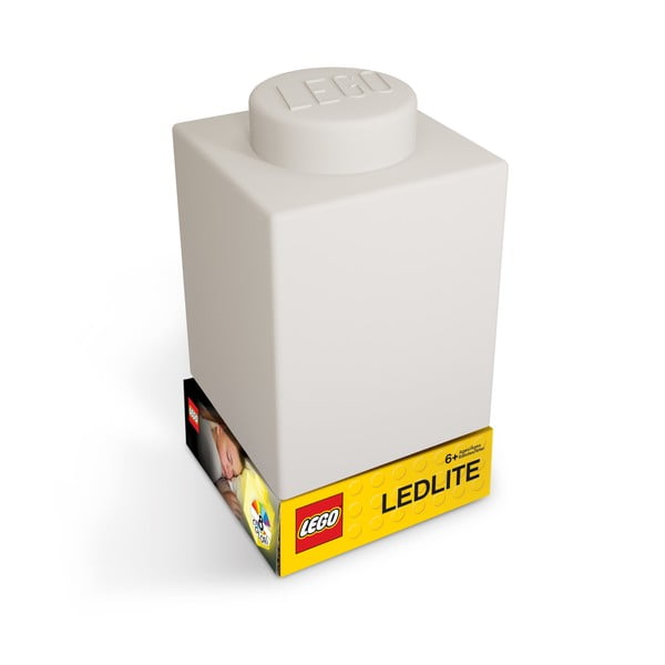 Bílé silikonové noční světýlko LEGO® Classic Brick