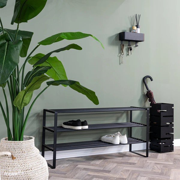 Černý kovový botník 100x48,5x29 cm Rex – Spinder Design-image-2