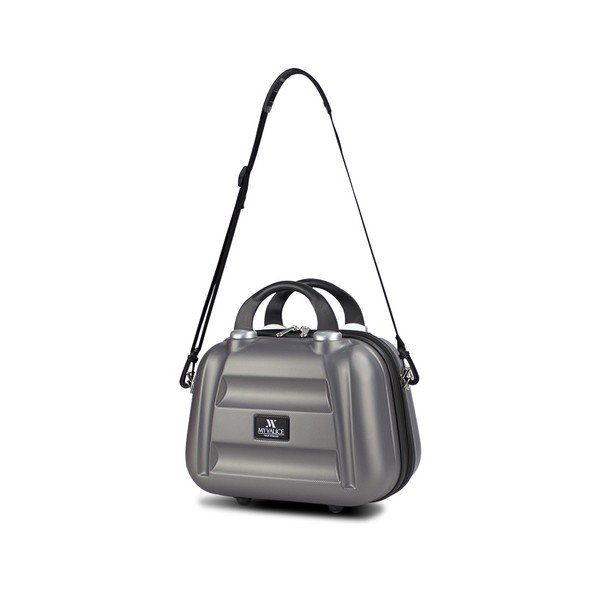Šedý dámský příruční cestovní kufřík My Valice SMART BAG LASSO Make Up & Hand Suitcase-image-1