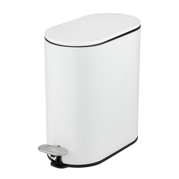 Matně bílý nášlapný ocelový odpadkový koš 5 l Collungo – Wenko