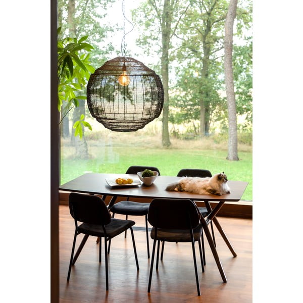 Černé závěsné svítidlo ø 70 cm Meezan – Dutchbone-image-2