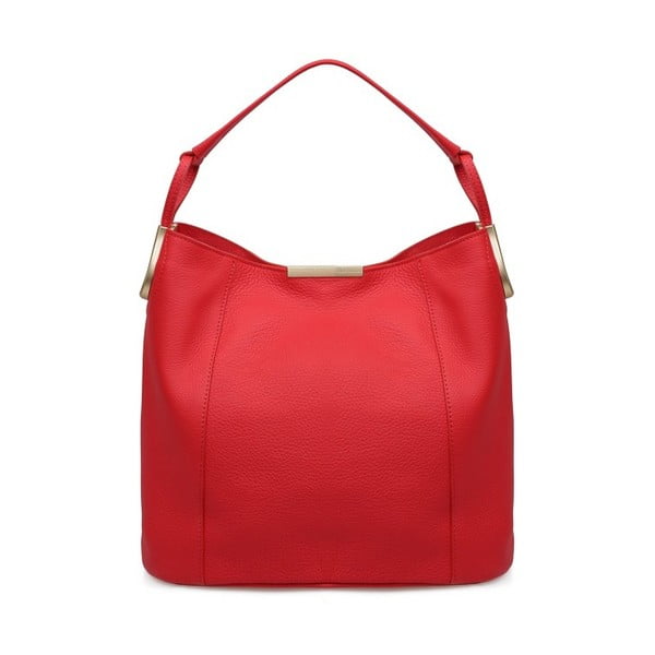 Červená kožená kabelka Laura Ashley Ryedale