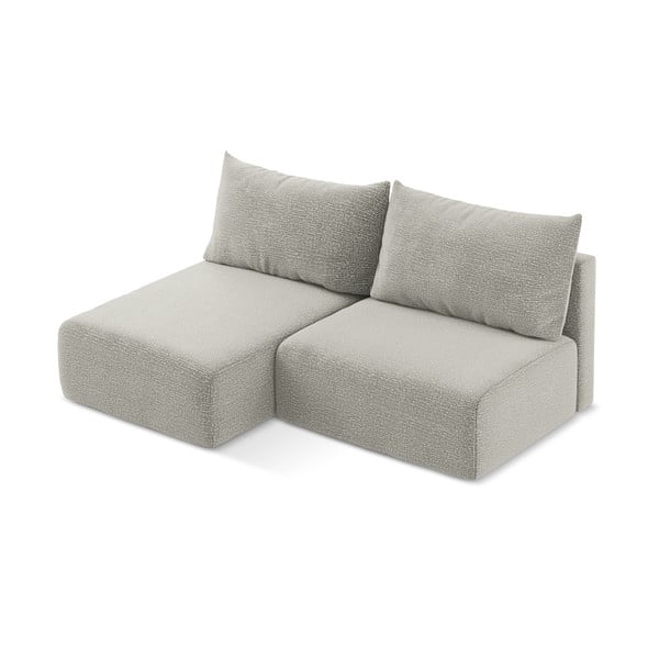 Světle šedá rozkládací/s úložným prostorem rohová pohovka (levý roh) Kalena – Makamii-image-2