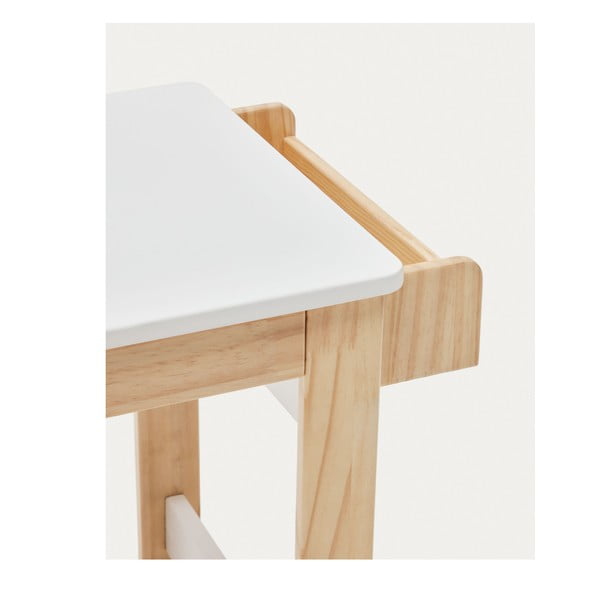 Dětský psací stůl s bílou deskou 40x77 cm Serwa – Kave Home-image-4