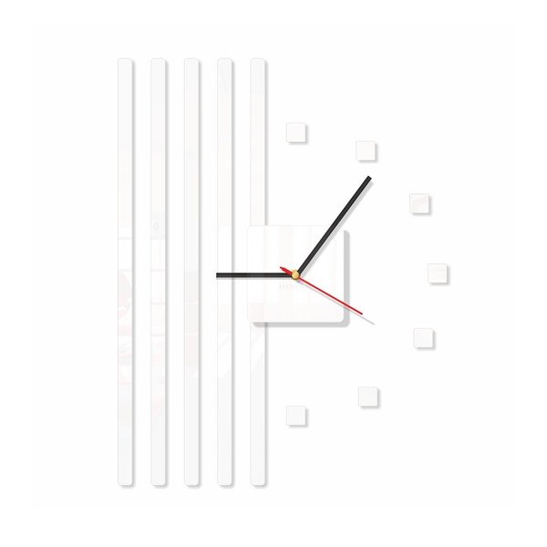 Hodiny z plexiskla Points White