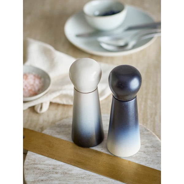 Bílé/modré dřevěné mlýnky 2 ks Hyman – Bloomingville-image-1