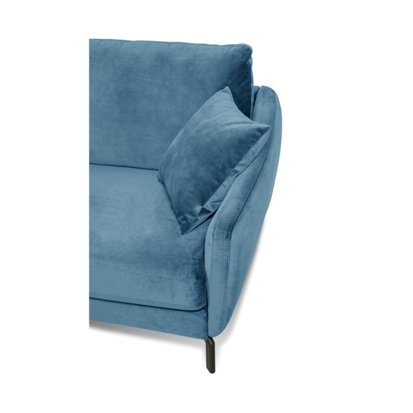 Modrá sametová rohová pohovka (levý roh) Magic - Scandic-image-4