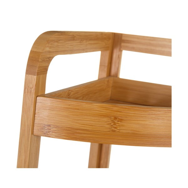 Třípatrový bambusový rohový stojan Casa Selección Bamboo-image-2