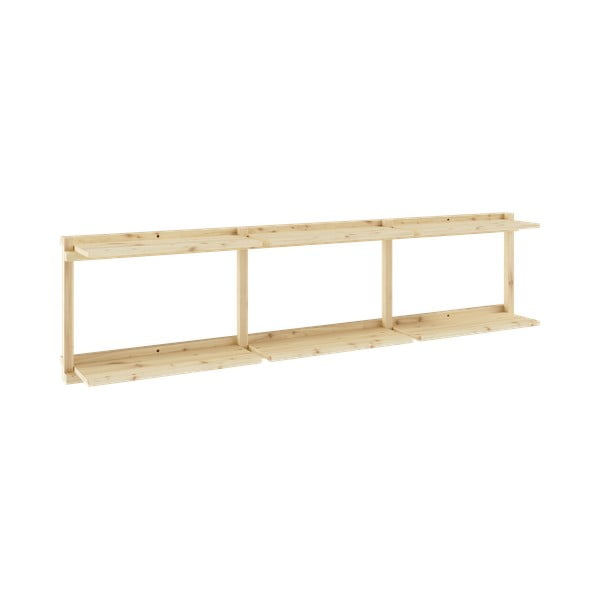 Nástěnná knihovna z borovicového dřeva v přírodní barvě 192x47,5 cm Groove – Karup Design-image-3