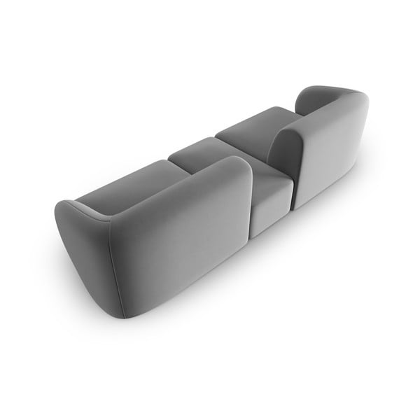 Šedá sametová pohovka 246 cm Paolo – Milo Casa-image-3