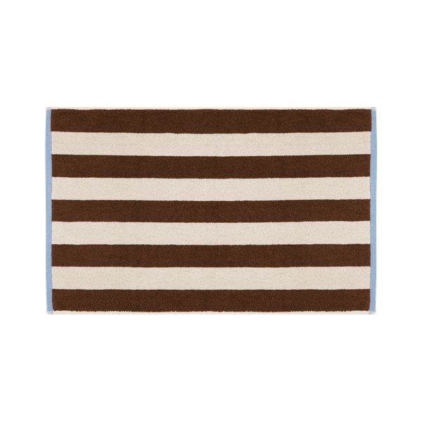 Hnědá/krémová textilní koupelnová předložka 50x80 cm Gobo – noo.ma