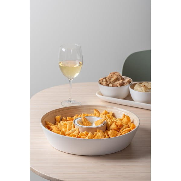 Bílá bambusová servírovací miska ø 30 cm Puro – PT LIVING-image-1