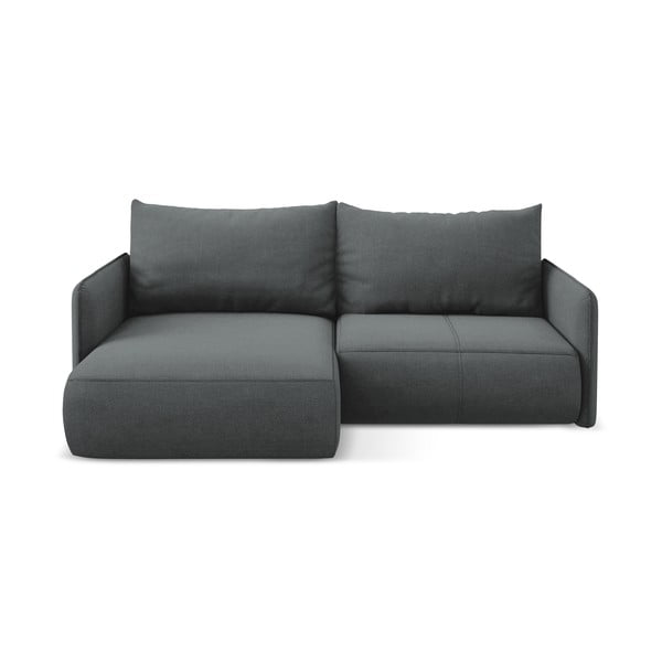 Šedá rozkládací/s úložným prostorem rohová pohovka (levý roh) Nanea – Makamii