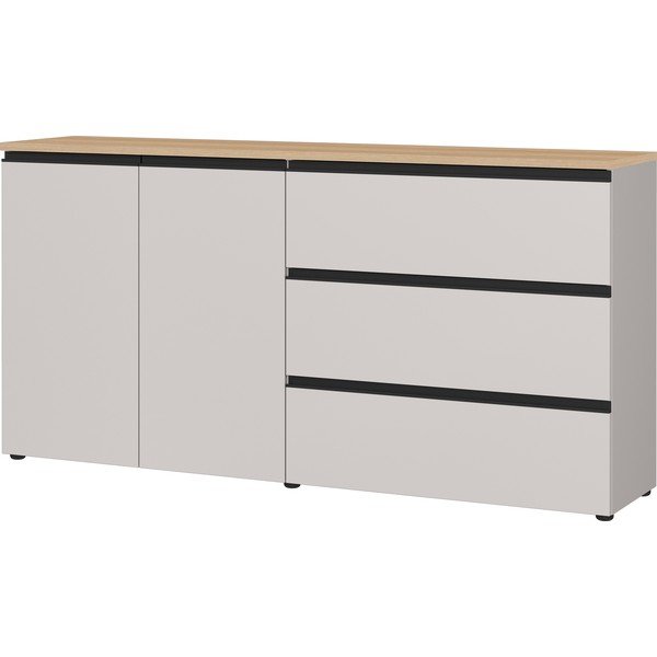 Šedobéžová/ve světle přírodní barvě komoda 180x91x41 cm Cormano – Germania