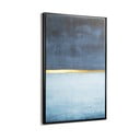 Modrý obraz v rámu Kave Home Abstract, 60 x 90 cm