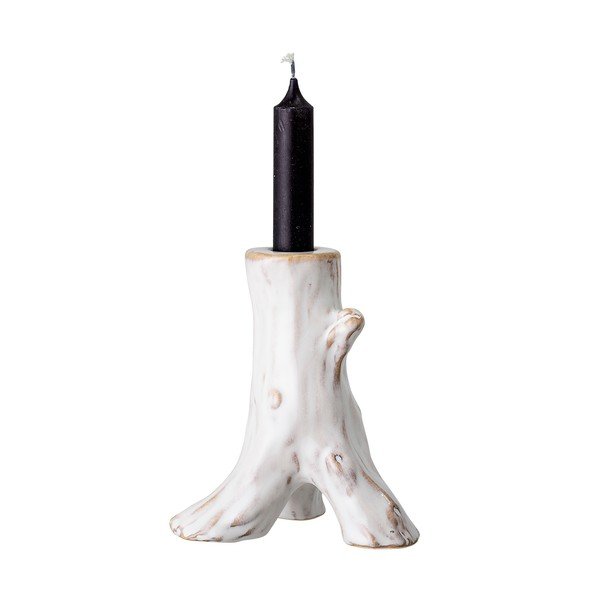 Bílý kameninový svícen Bloomingville Stump-image-2