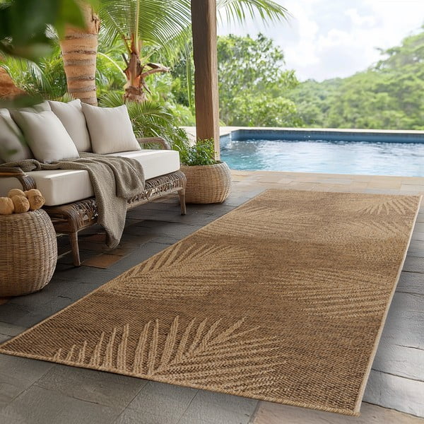 Hnědý vnitřní a venkovní běhoun 80x250 cm Timber 1403 – Ayyildiz Carpets-image-1