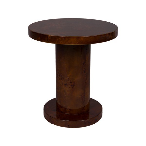 Kulatý odkládací stolek v dekoru ořechu ø 46 cm Quinn – Dutchbone