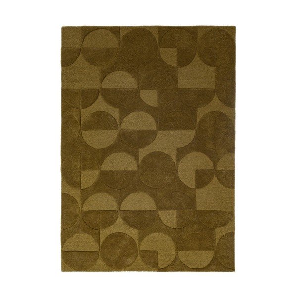 Tmavě zelený ručně tkaný vlněný koberec 200x290 cm Gigi – Flair Rugs