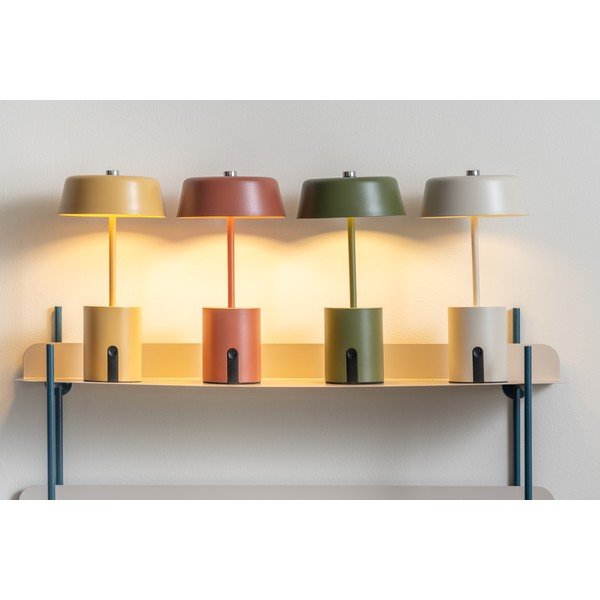 Okrově žlutá kovová LED stolní lampa (výška 22,5 cm) Elemental LED – Leitmotiv-image-2