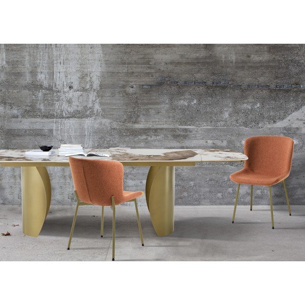 Oranžové jídelní židle v sadě 2 ks Snug – Tomasucci-image-1