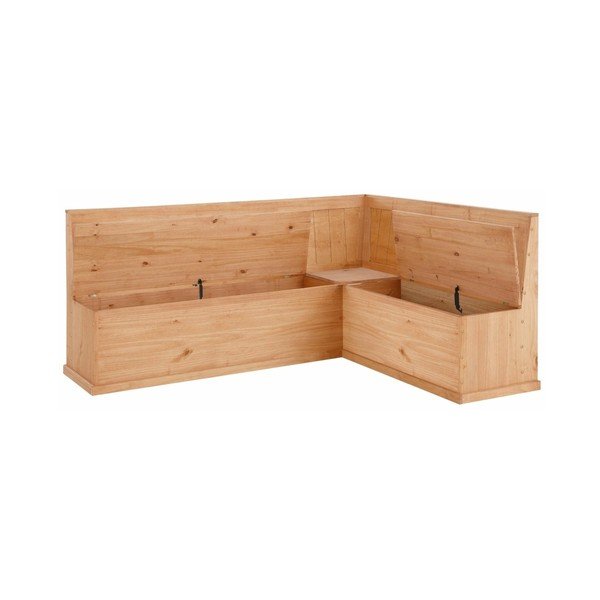 Rohová lavice z borovicového dřeva s úložným prostorem Støraa Silas-image-2
