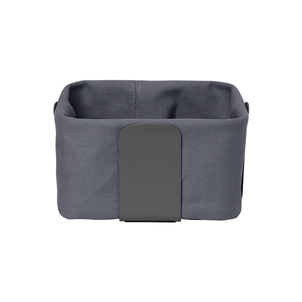 Tmavě šedý textilní košík na chléb Blomus Magnet, 20 x 20 cm