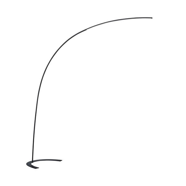 Tmavě hnědá LED stmívatelná stojací lampa (výška 210 cm) Shanghai – Trio