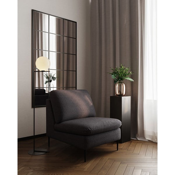 Černé křeslo z textilie bouclé Moilo – MESONICA-image-1