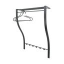 Černý kovový nástěnný věšák s poličkou 75 cm Carve – Spinder Design