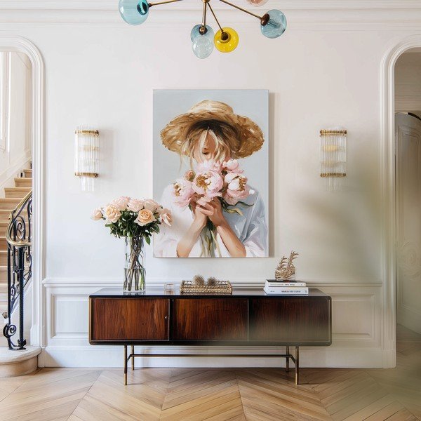 Obraz s ručně malovanými prvky na plátně 70x100 cm Estelle – Styler-image-2