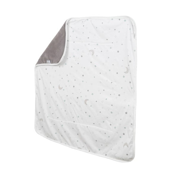 Bílo-šedá bavlněná dětská deka 80x80 cm Strenenzauber – Roba-image-3