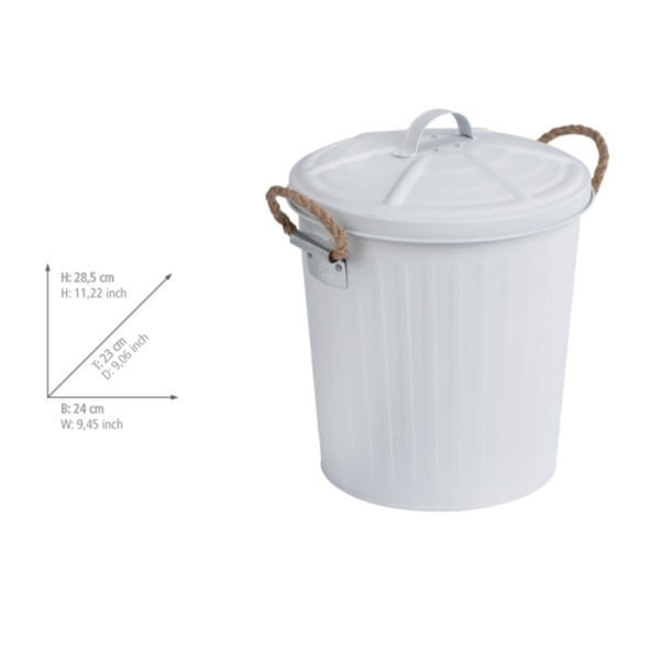 Bílý odpadkový koš z nerezové oceli Wenko-image-1