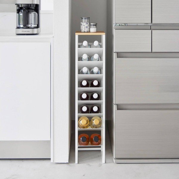 Bílý kovový regál na víno počet lahví 16 20x88,5x19 cm Tower – YAMAZAKI-image-2