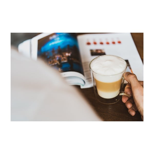 Dvoustěnné skleněné hrnky na cappuccino v sadě 2 ks 350 ml – Vialli Design-image-2