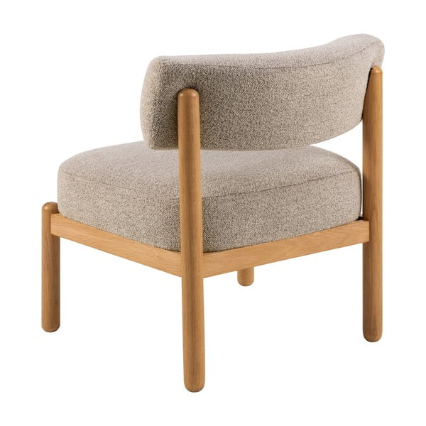 Béžové křeslo z textilie bouclé Burley – Actona-image-2