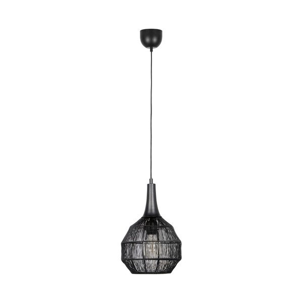 Matně černé závěsné svítidlo s kovovým stínidlem Soraya – Trio